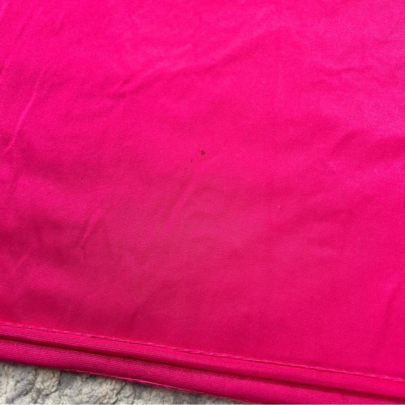 Vintage Hot Pink Fascination Nylon Satin Lace Nightgown Large - Picture 4 of 6